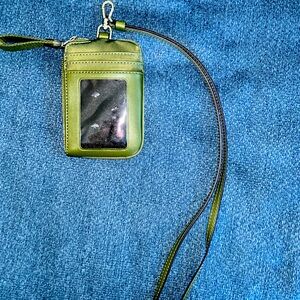 Kate Spade Chelsea Card Case Lanyard w/zipper pocket